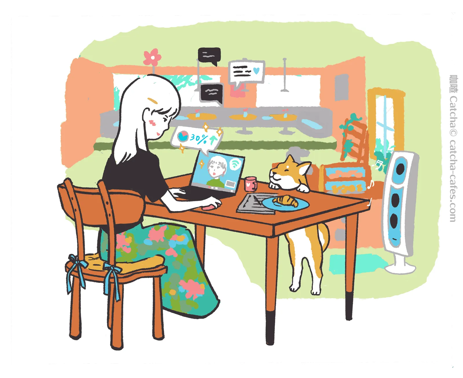 咖喳給CE' & Library134畫的空間特色插畫